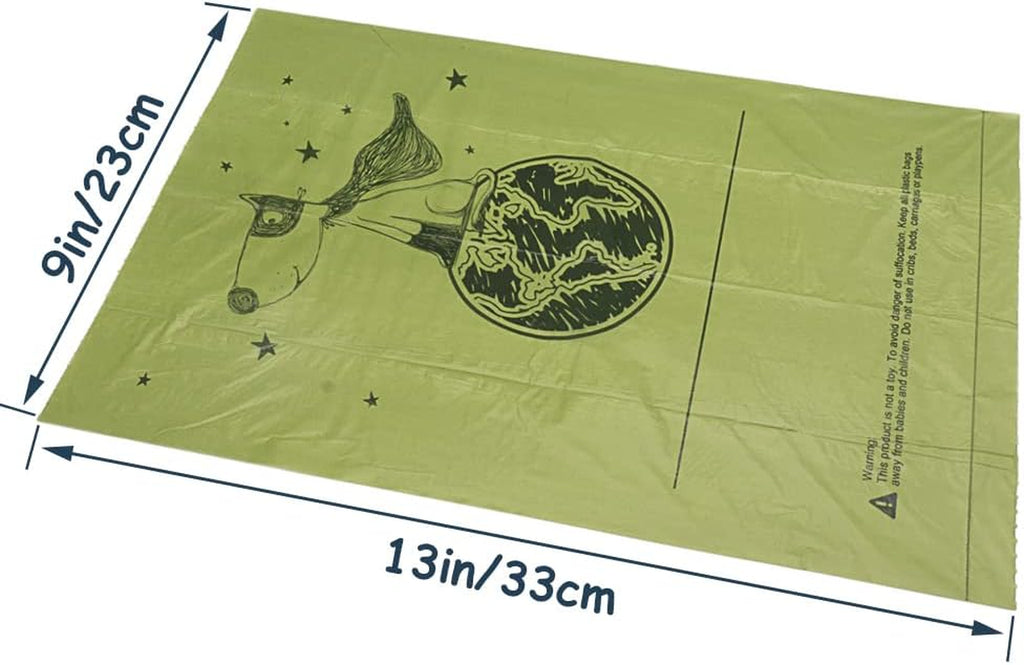 Dog Poop Bags with Dispenser, Biodegradable Unscented Extra Thick & Leak-Proof Dog Waste Bag, Strong Easy-Tear Refill Rolls for All Doggie Sizes