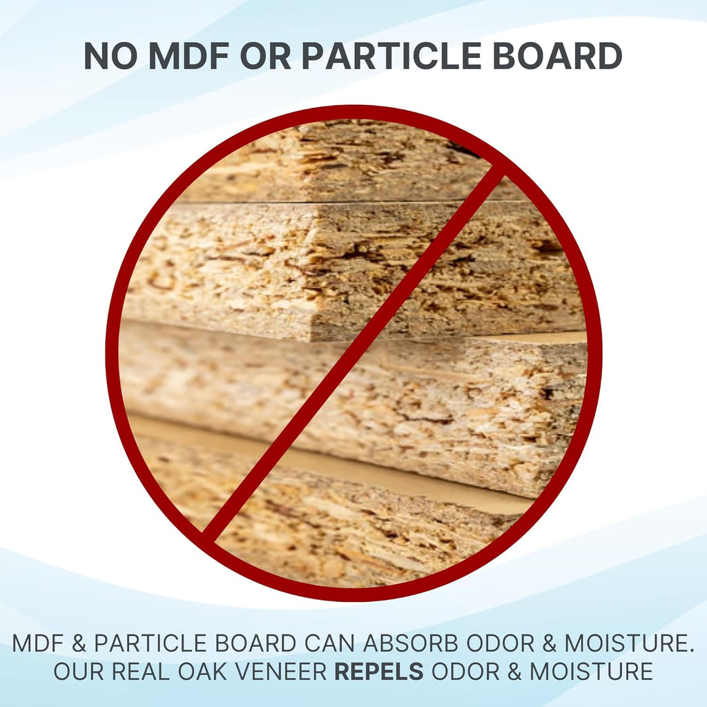 Cat Litter Box Enclosure Cabinet, Modern, White, Tulip Feet, Large, Hidden Litter Cat Furniture with Drawer