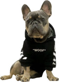 Stylish Dog Hoodie Dog Clothes Streetwear Cotton Sweatshirt Fashion Outfit for Dogs Cats Puppy Small Medium Large (2XL, Black)