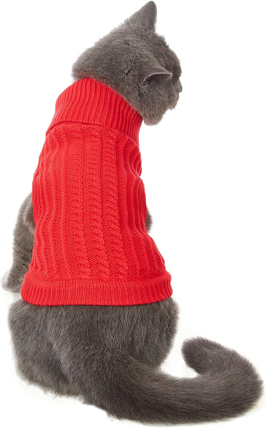 Cat Sweaters - 7 Colors, Cat & Small Dog Clothes (Red, Xx-Small)