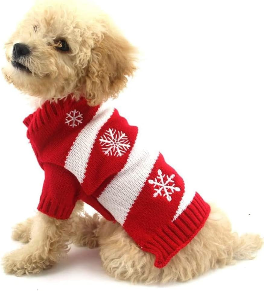 Dog Snow Sweater - Snowman Holiday Xmas Christmas Pet Clothes for Small Dogs and Cats (Snow, XS)