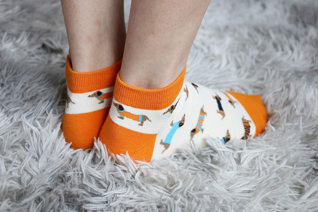 Women'S Haute Dachshund Dog Socks Casual Crew Socks Animal Cute Socks Gifts for Women