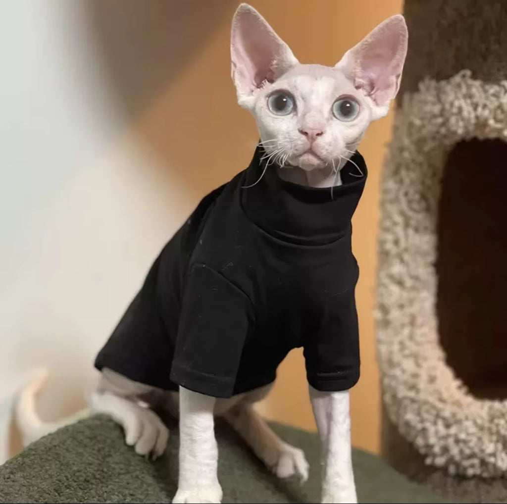 Sphynx Cat Clothes Self-Heating Warm Thermal Underwear Clothes for Cat Sphynx Devin Konnis Hairless Cat Clothes