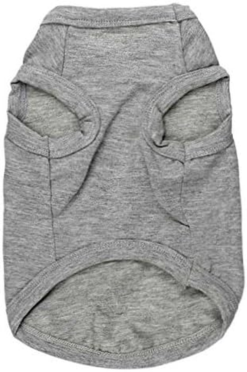 Small Dog Clothes Pet T-Shirt I Love My Daddy Puppy Apparel for Small Dogs, Small, Grey