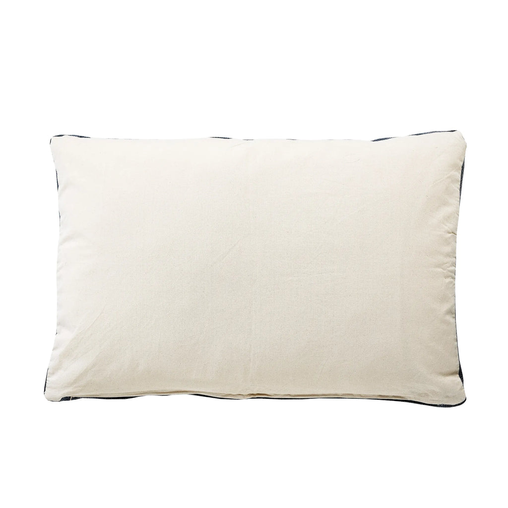 24" X 36" Stonewashed Blue Medallion Pillow Style Pet Bed With Removable Cover