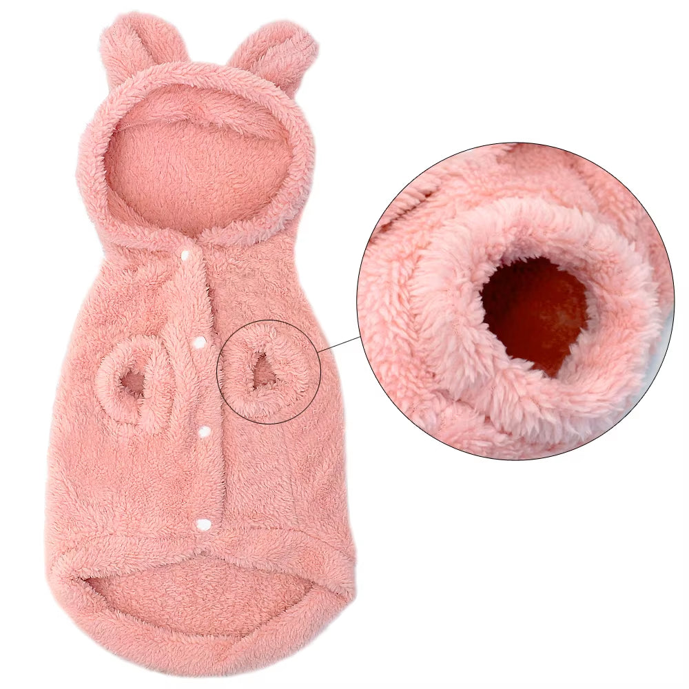 Warm Cat Clothes Winter Pet Puppy Kitten Coat Jacket for Small Medium Dogs Cats Chihuahua Yorkshire Clothing Costume Pink S-2XL