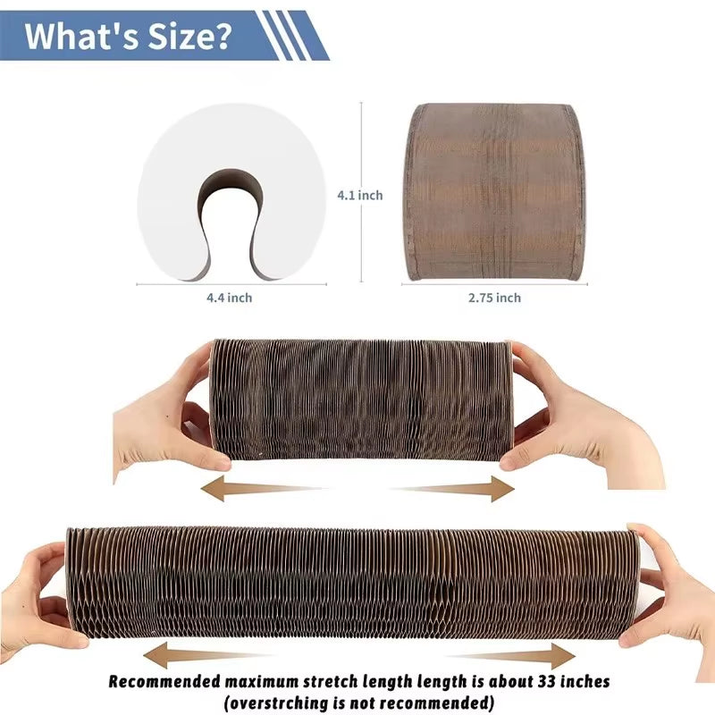 Foldable Magic Organ Cat Scratcher Scratch round Corrugated Scratching Cat Toys with Bell Interactive Toys Grinding Claw Toy