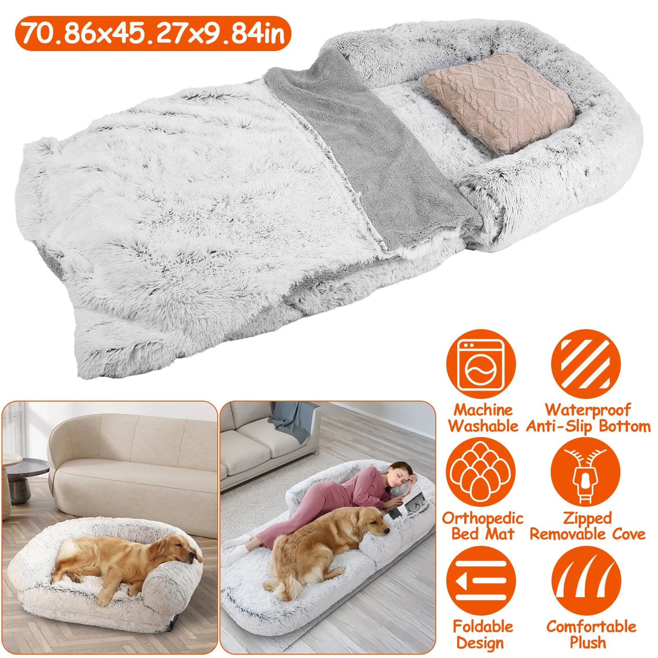 Large Foldable Human Size Dog Bed