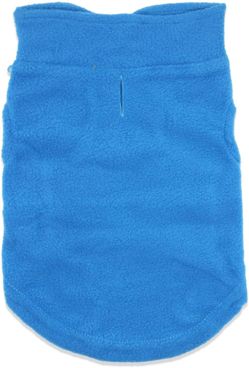 Cat Sweater Fleece Vest Lightweight Cat Clothes for Small Cats Only, Medium, Blue