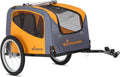 Rascal Pet Trailer, Holds Pets up to 50 or 100 Lb, Universal Coupler, Folding Frame, Quick-Release Wheels, Rear Doggy Door, Leash, Washable Liner, Bug Screen,  Bike Trailer for Pets