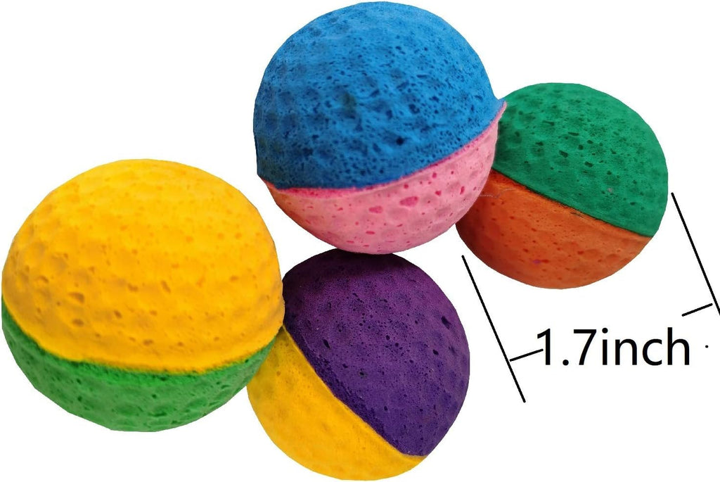 24 Pack Foam Soccer Balls Cat Toys for Indoor Cats (24Pcs Mixed Sponge Ball)