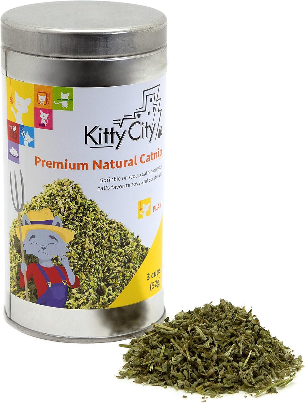 Cat Premium Natural Catnip Collection, Catnip Tin