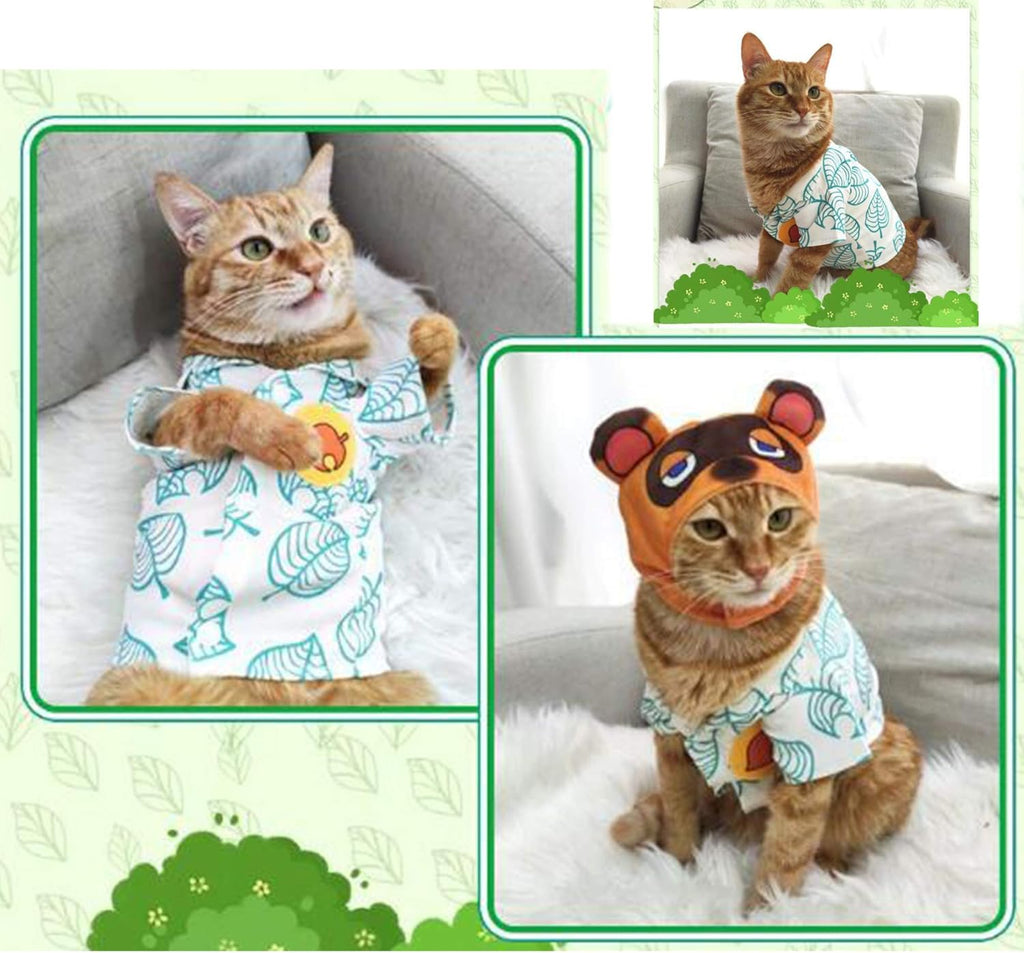 Animal Tom Costume for Cat Clothes Cat Dress up Small Dog Costume Clothes Pet Halloween Cosplay(Not Hat)