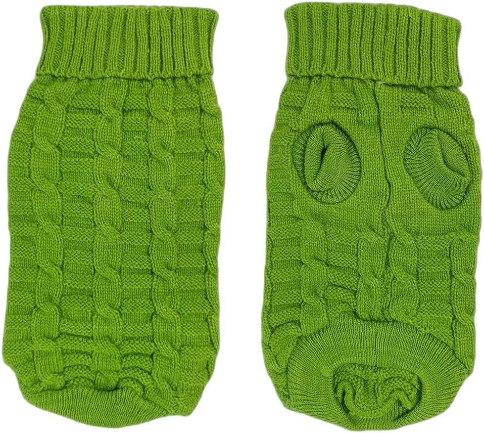 Cat Sweater,Turtleneck Knitted Kitten Clothes,Cat Sweaters for Cats Only, Sphynx Cat Clothes,Small Dog Sweaters(Green,Xxl)