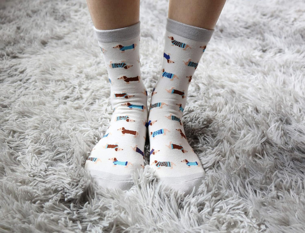 Women'S Haute Dachshund Dog Socks Casual Crew Socks Animal Cute Socks Gifts for Women