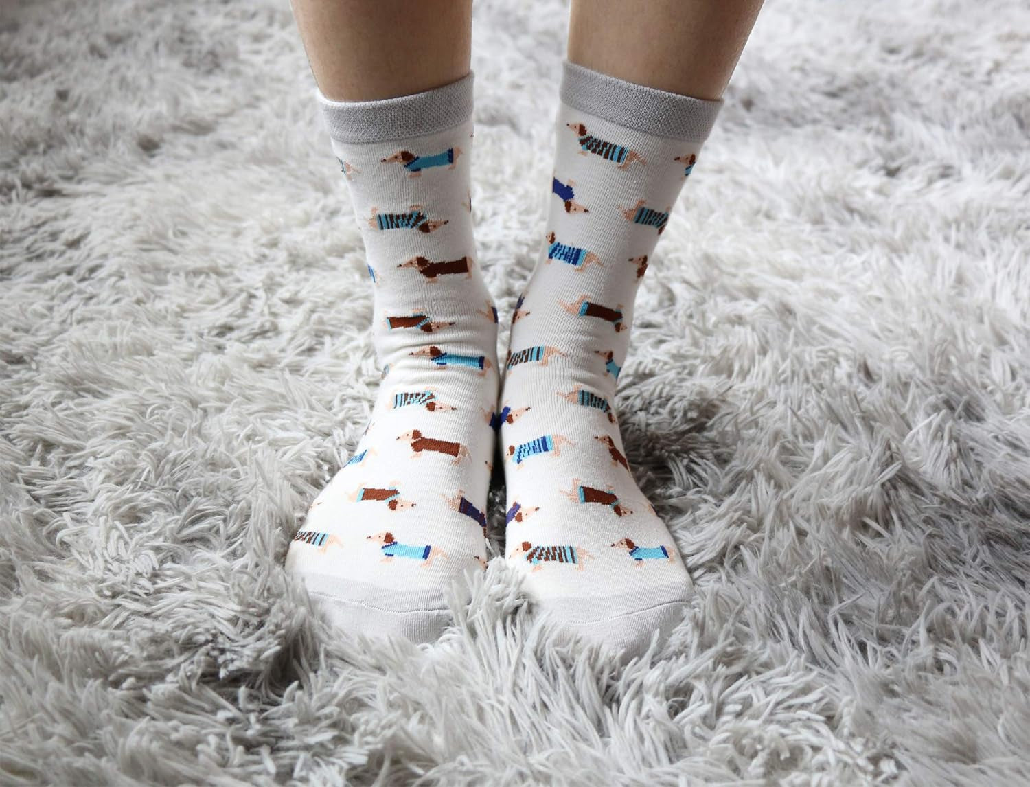 Women'S Haute Dachshund Dog Socks Casual Crew Socks Animal Cute Socks Gifts for Women