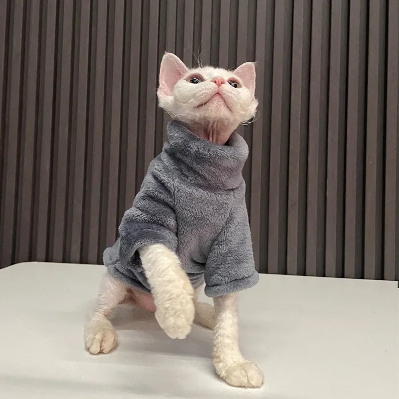 Fashionable Clothes for Cats Sphynx Cat Sweater Kitten Clothing Hound Dog Hoodie Clothes for Sphinx Cat Outfit Pet Jumpsuits