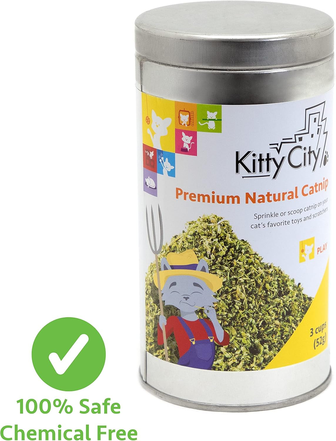 Cat Premium Natural Catnip Collection, Catnip Tin