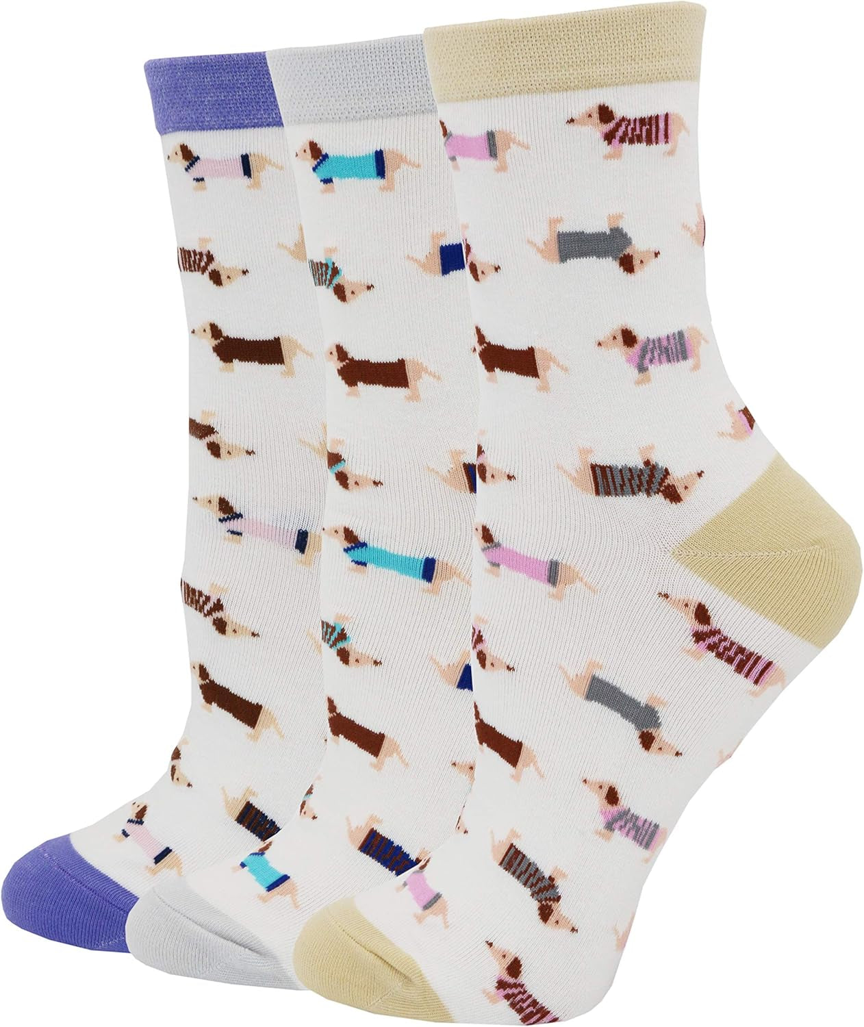 Women'S Haute Dachshund Dog Socks Casual Crew Socks Animal Cute Socks Gifts for Women