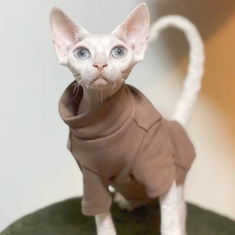 Sphynx Cat Clothes Self-Heating Warm Thermal Underwear Clothes for Cat Sphynx Devin Konnis Hairless Cat Clothes