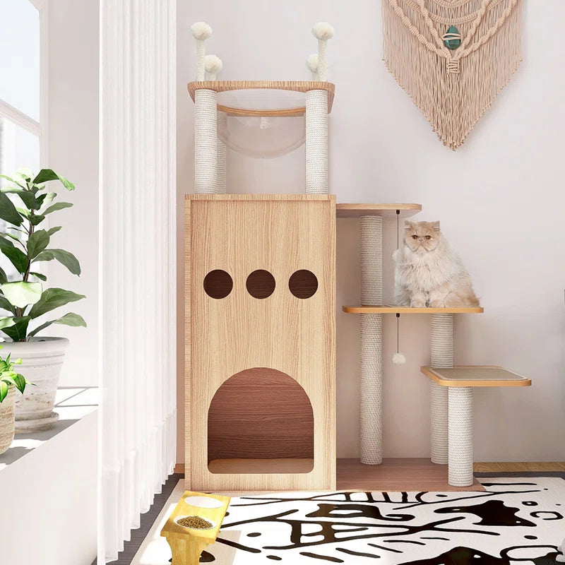 Tavion Wood Cat Trees,Cat Tower,Cat Trees for Large Cats