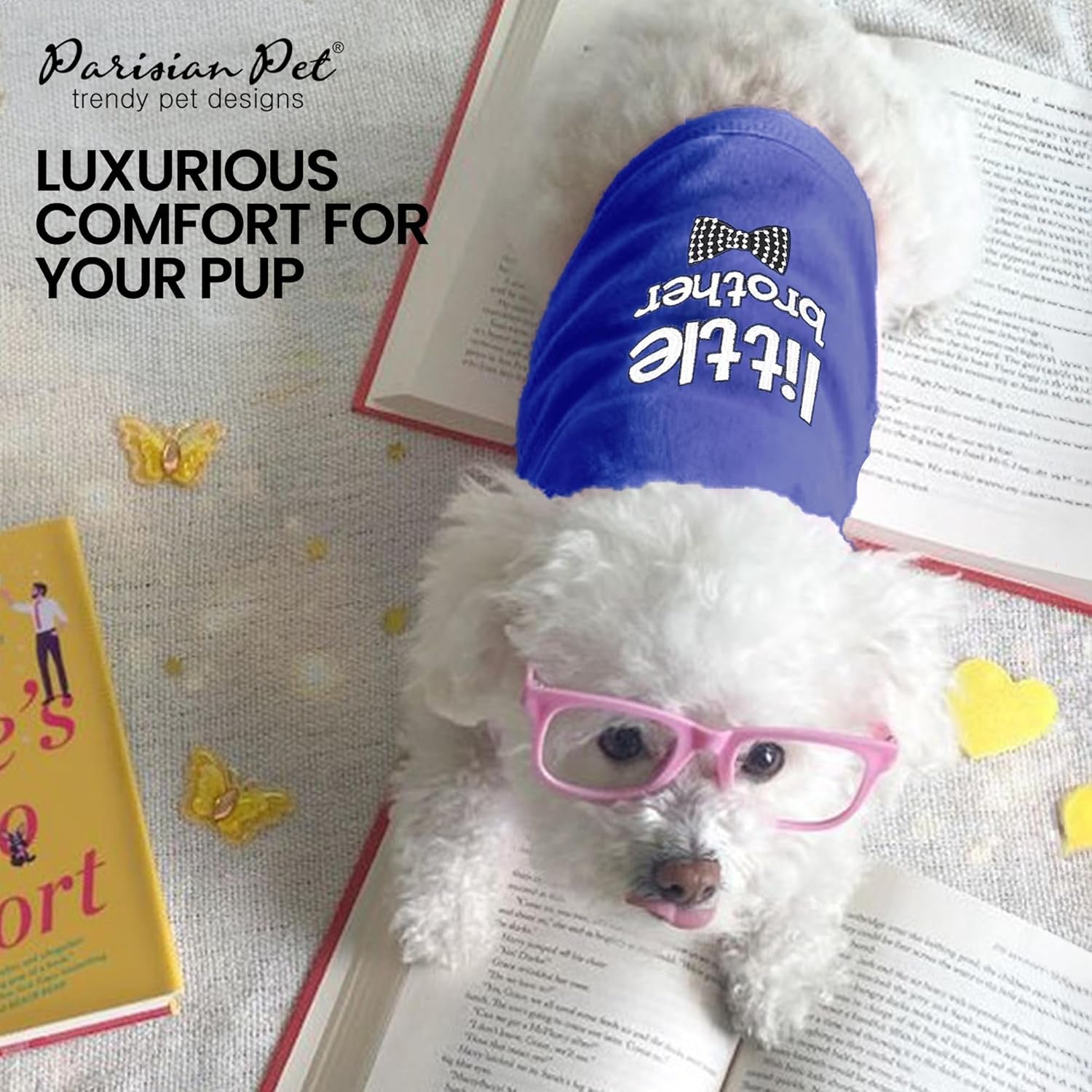 Dog Cat Clothes Tee Shirts Little Brother T-Shirt, XL