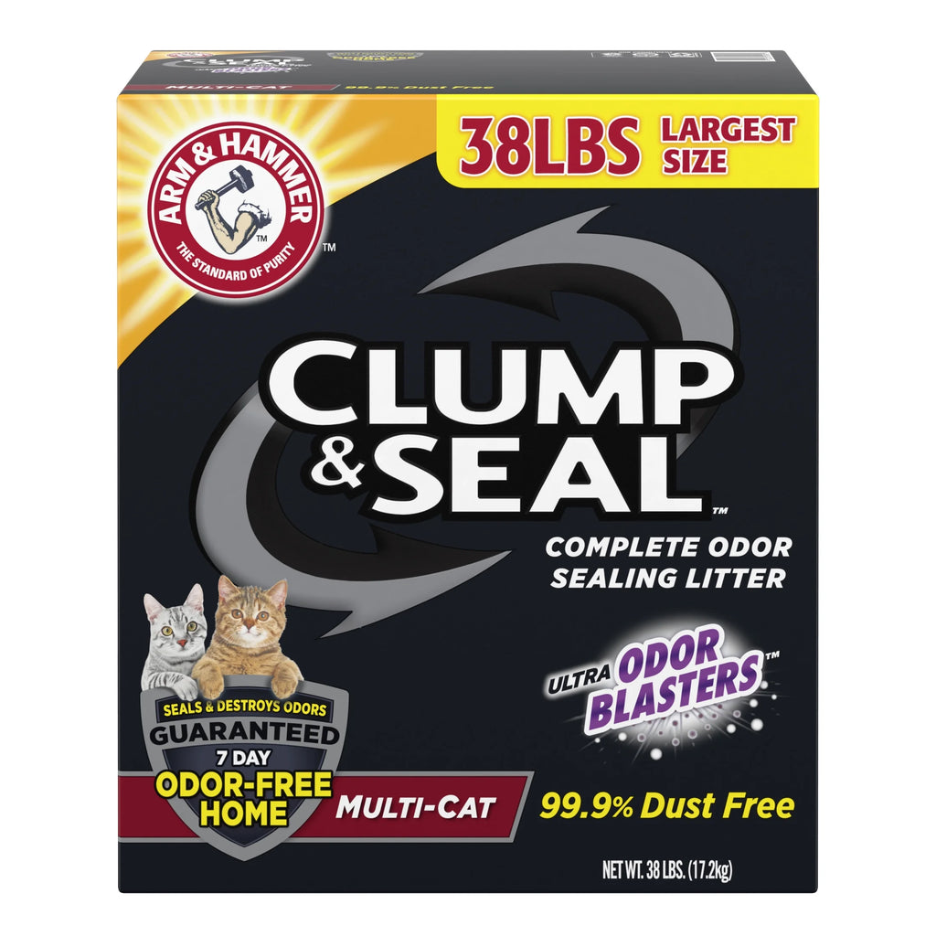 Clump & Seal Cat Litter Multi-Cat Complete Odor Sealing Clay Clumping Cat Litter, 38 Lb