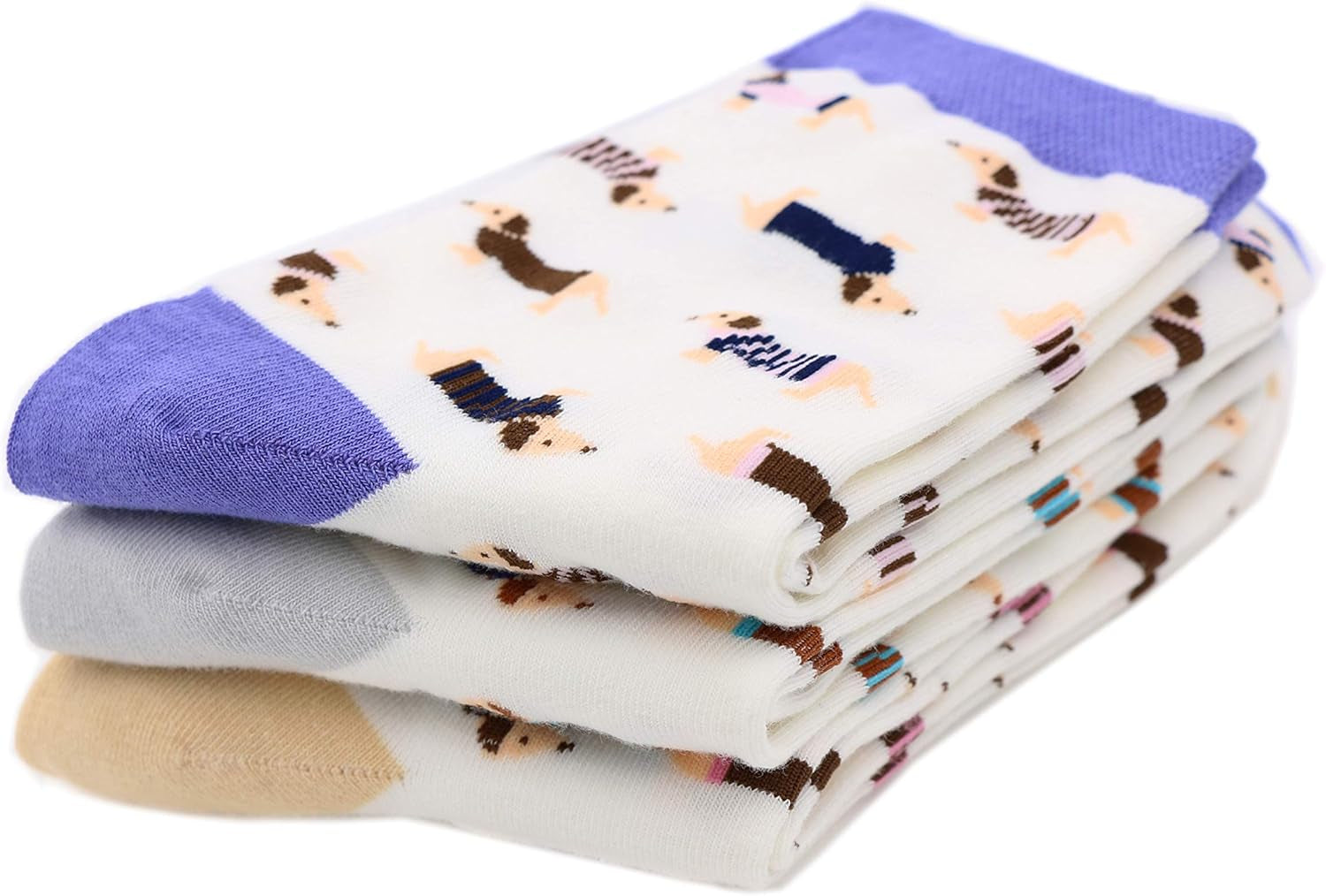 Women'S Haute Dachshund Dog Socks Casual Crew Socks Animal Cute Socks Gifts for Women