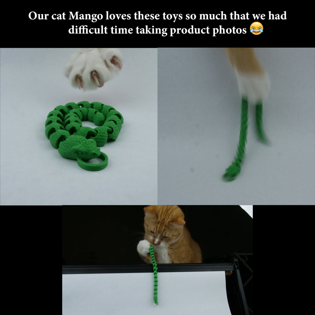 Cat Toy Wand Attachment Refill Toys for Indoor Cats Snake Interactive Kitten Pet