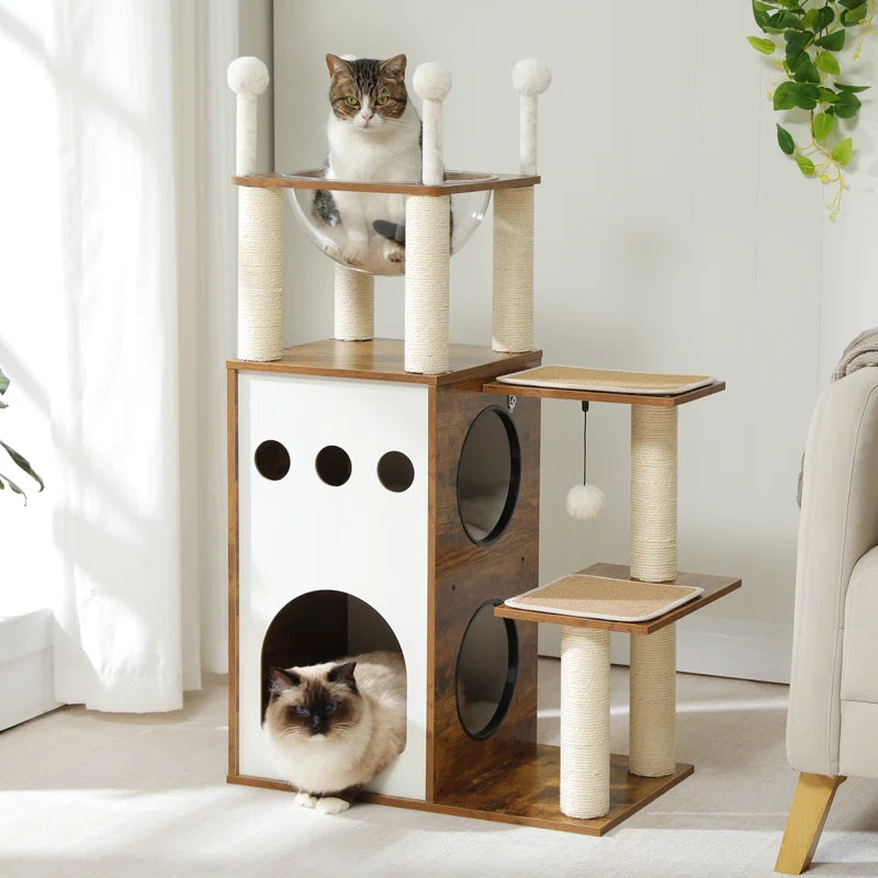 Tavion Wood Cat Trees,Cat Tower,Cat Trees for Large Cats
