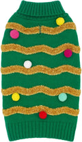 Dog Christmas Sweater Sparkly Holiday Dog Xmas Sweaters Turtleneck Puppy Winter Clothes for Small Dogs & Cats Apparel