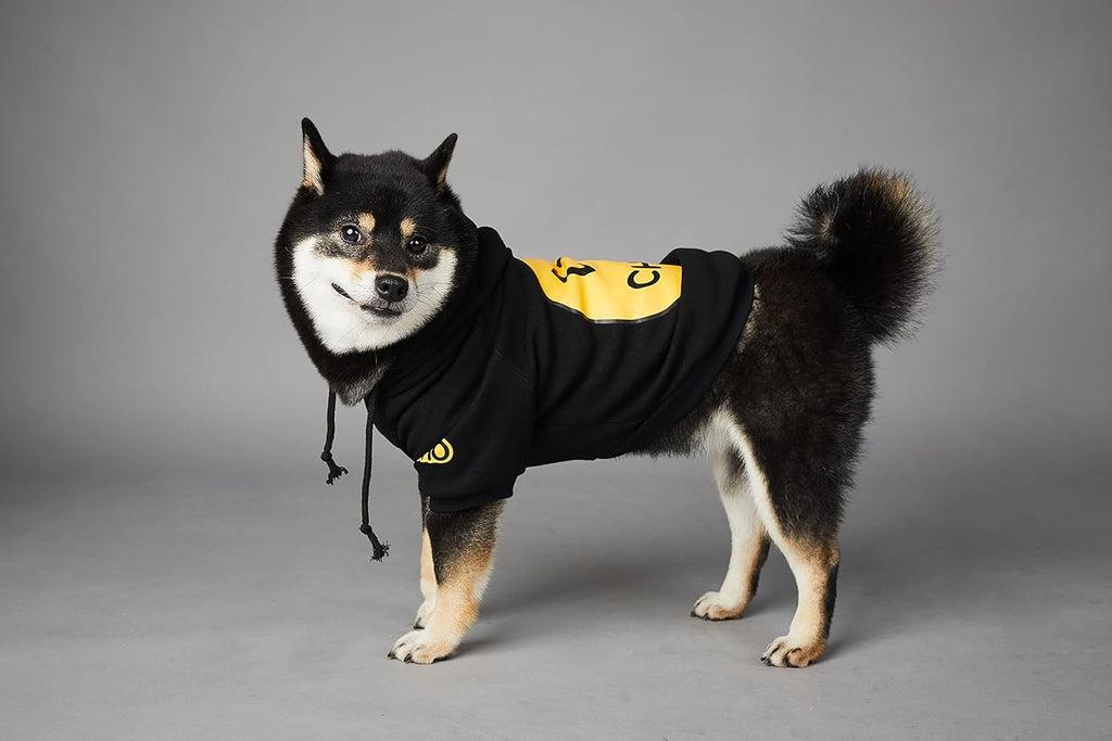 Smiley Dog Hoodie Stylish Dog Clothes Smiley Face Sweater Cotton Sweatshirt Fashion Outfit for Dogs Cats Puppy Small Medium Large (2XL, Black)