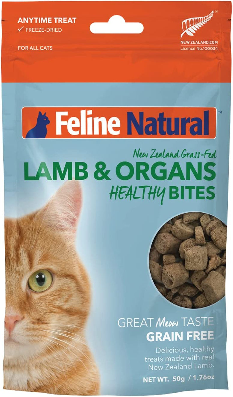 Freeze Dried Cat Treats – New Zealand Single-Source Protein Treats for Cats - Grain-Free Healthy Cat Snacks, Lamb Bites, 1.76Oz