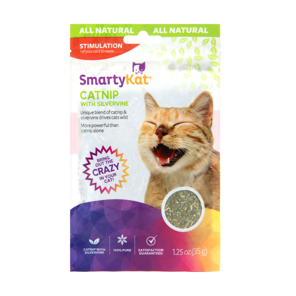 Catnip & Silvervine 35 G Natural Blend Cat Toy with Resealable Pouch, Assorted