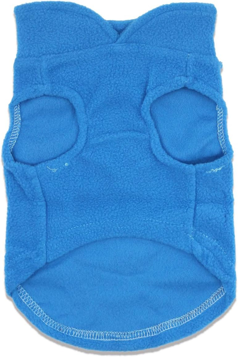 Cat Sweater Fleece Vest Lightweight Cat Clothes for Small Cats Only, Medium, Blue