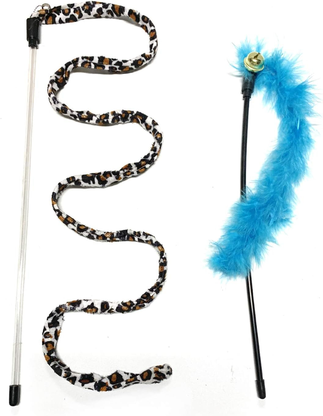 31PCS Cat Toys Kitten Toys Assortments, 2 Way Tunnel, Cat Feather Teaser - Wand Interactive Feather Toy Fluffy Mouse, Crinkle Balls for Cat, Puppy, Kitty, Kitten