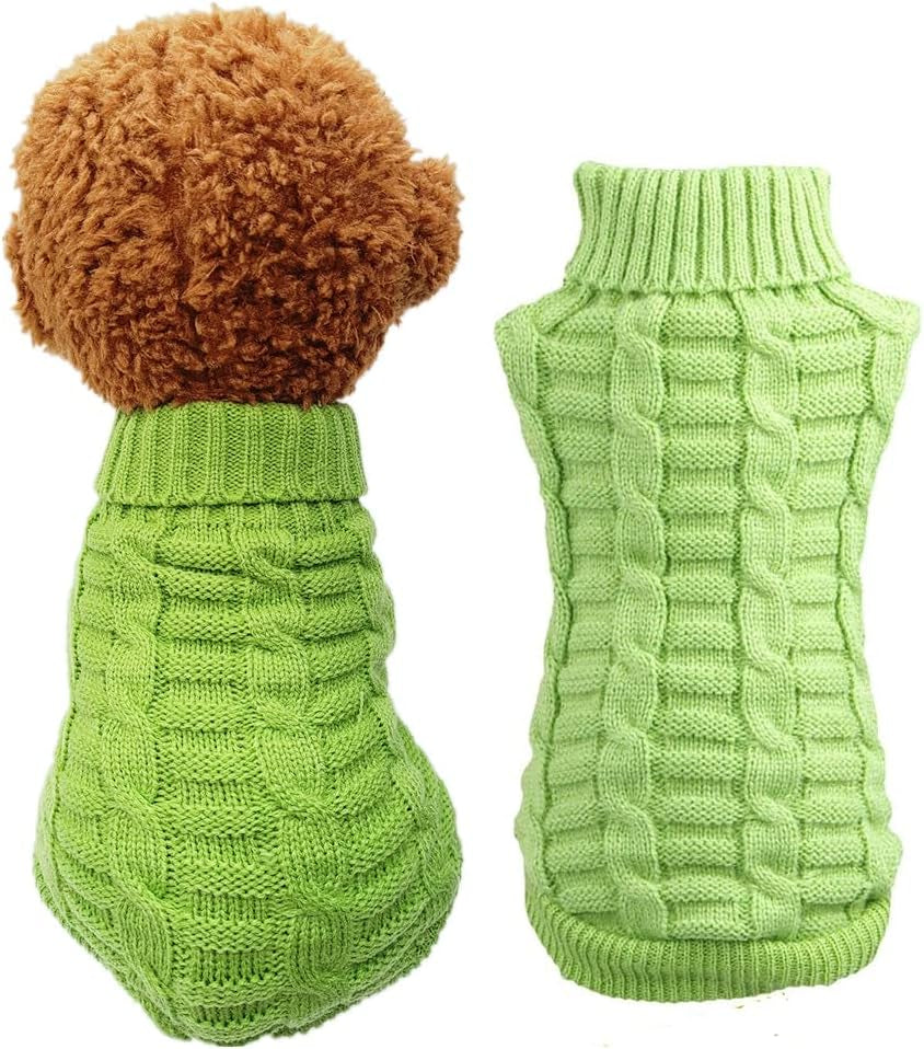 Cat Sweater,Turtleneck Knitted Kitten Clothes,Cat Sweaters for Cats Only, Sphynx Cat Clothes,Small Dog Sweaters(Green,Xxl)