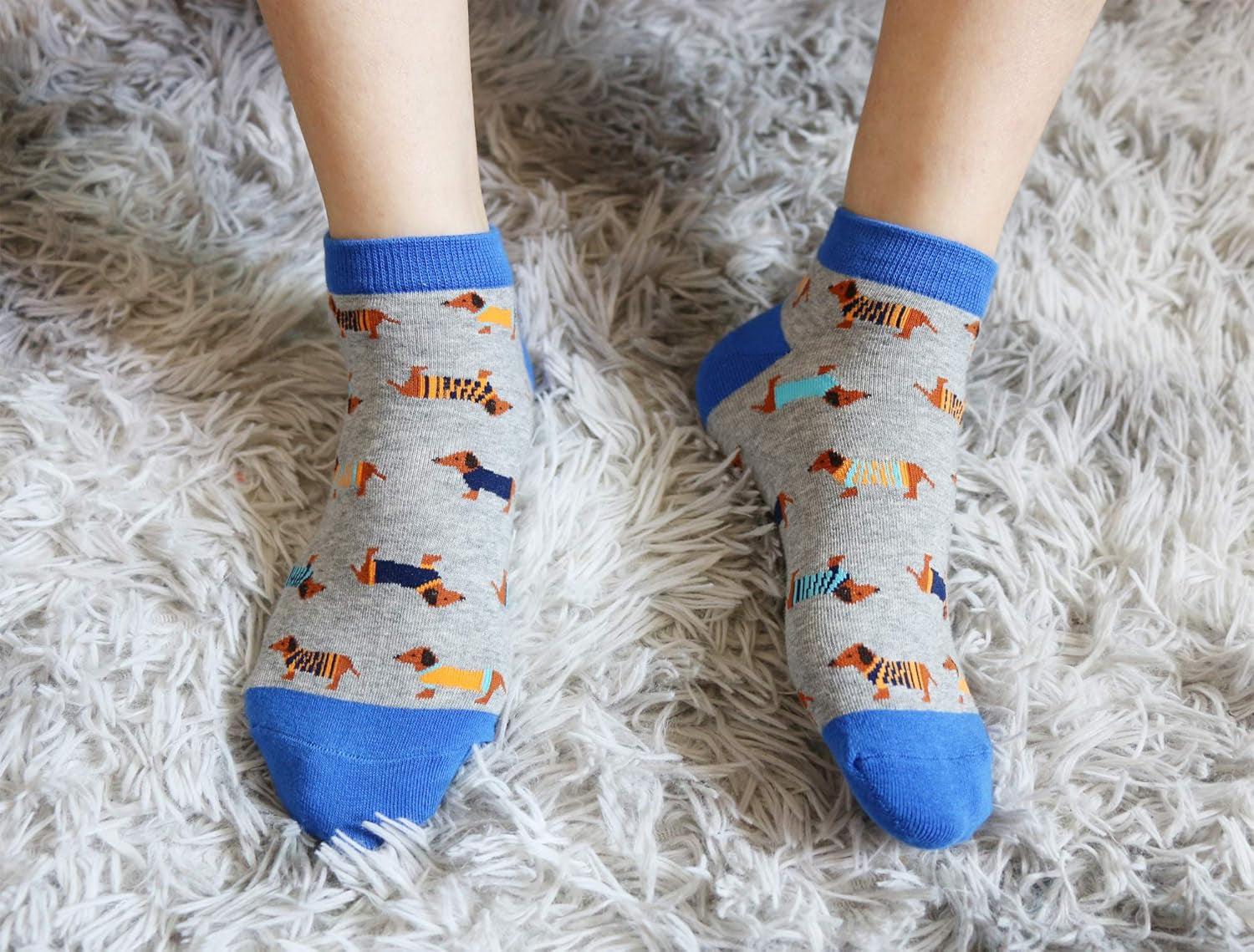 Women'S Haute Dachshund Dog Socks Casual Crew Socks Animal Cute Socks Gifts for Women