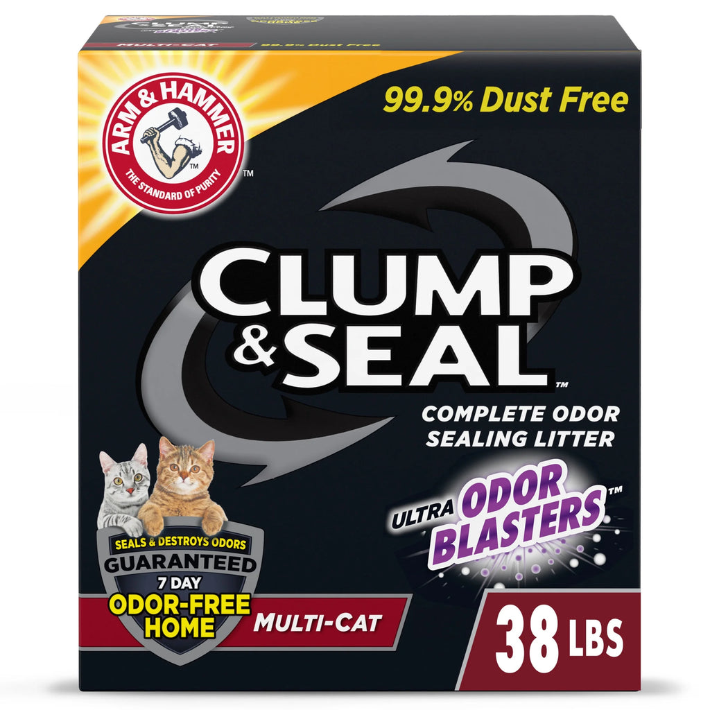 Clump & Seal Cat Litter Multi-Cat Complete Odor Sealing Clay Clumping Cat Litter, 38 Lb