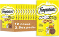 Jumbo Stuff Crunchy and Soft Cat Treats, Tasty Chicken Flavor, 2.5 Oz. Pouch (Pack of 12)