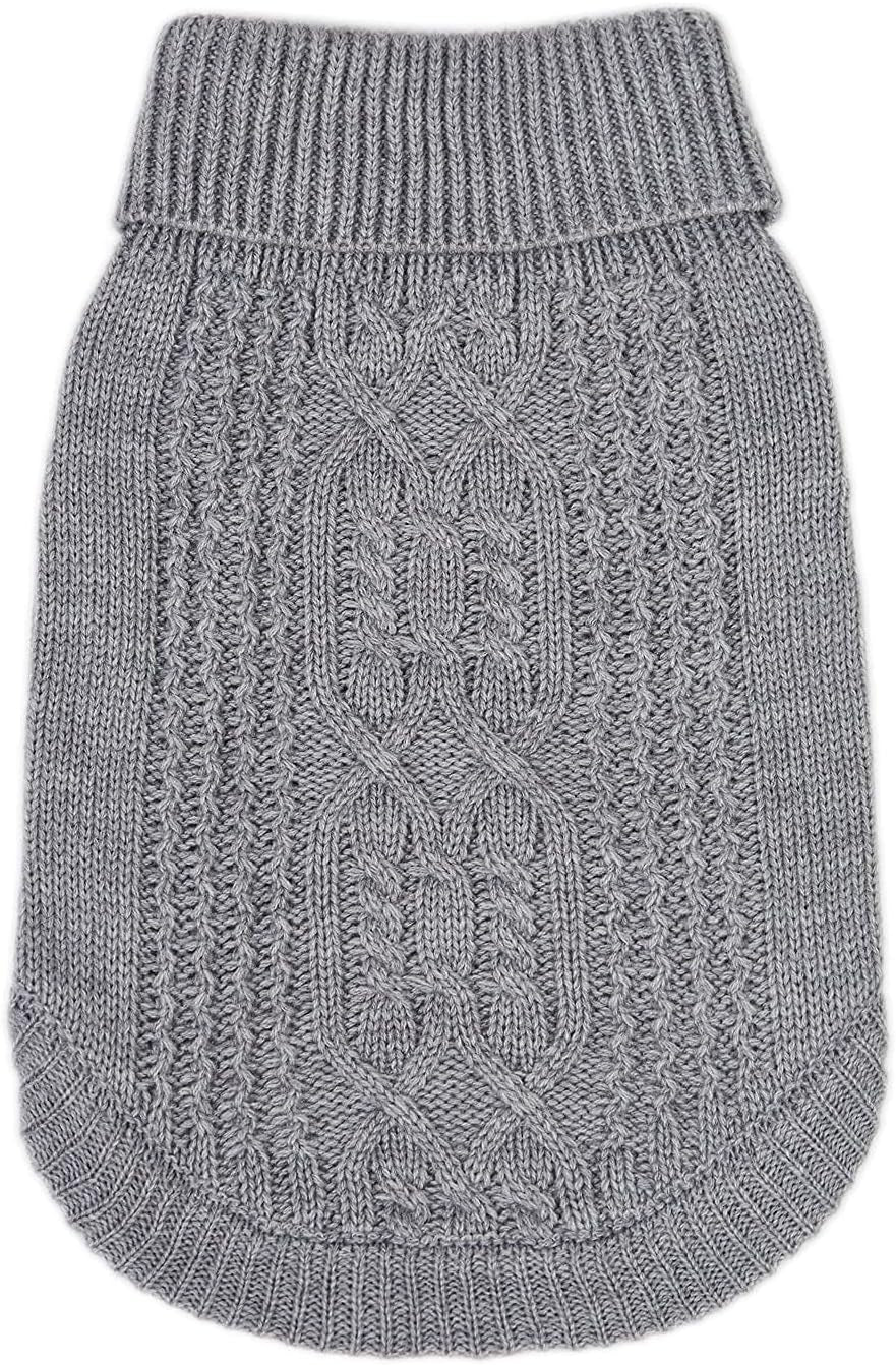 Stretchy Cat Sweater - 17 Colors & 6 Sizes | Snug Winter-Ready Knit for Boy/Girl Cats & Kittens(Grey, Medium)