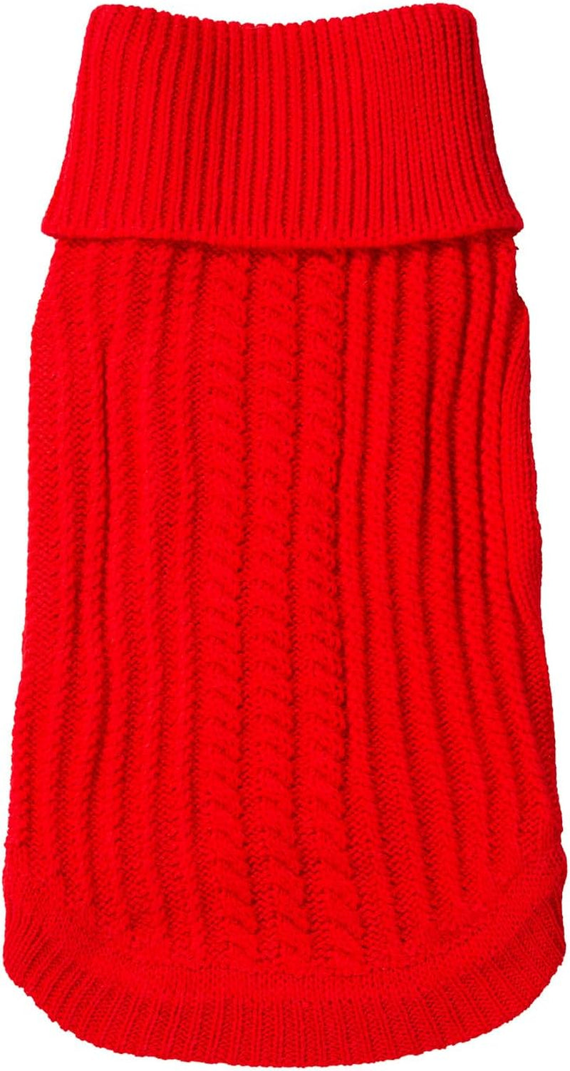 Cat Sweaters - 7 Colors, Cat & Small Dog Clothes (Red, Xx-Small)