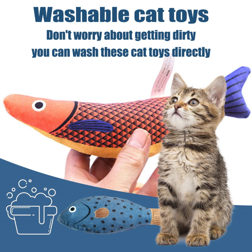 Cats Catnip Toys,Likaty Realistic Fish Interactive Toys for Kitty Pets