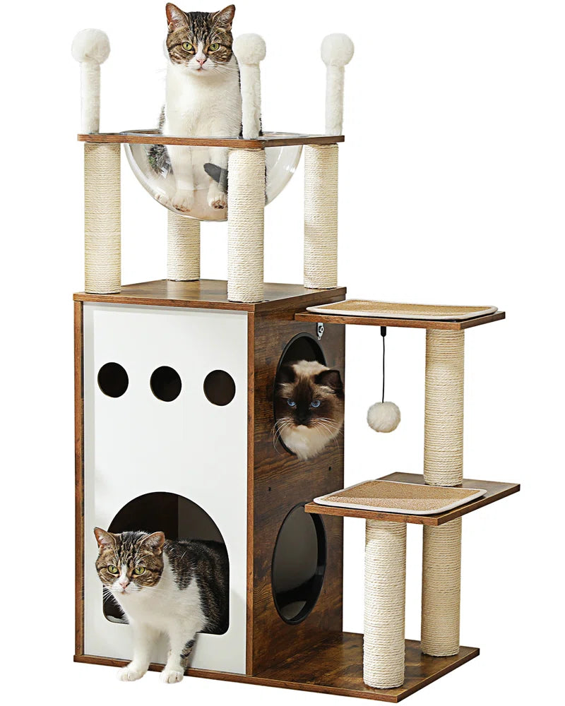 Tavion Wood Cat Trees,Cat Tower,Cat Trees for Large Cats