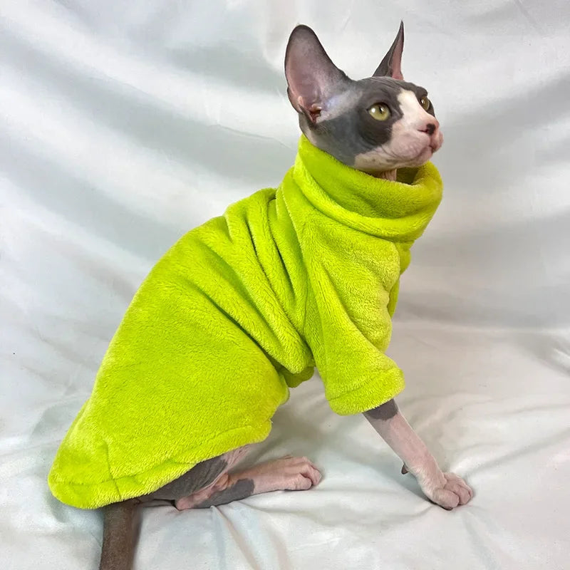Fashionable Clothes for Cats Sphynx Cat Sweater Kitten Clothing Hound Dog Hoodie Clothes for Sphinx Cat Outfit Pet Jumpsuits
