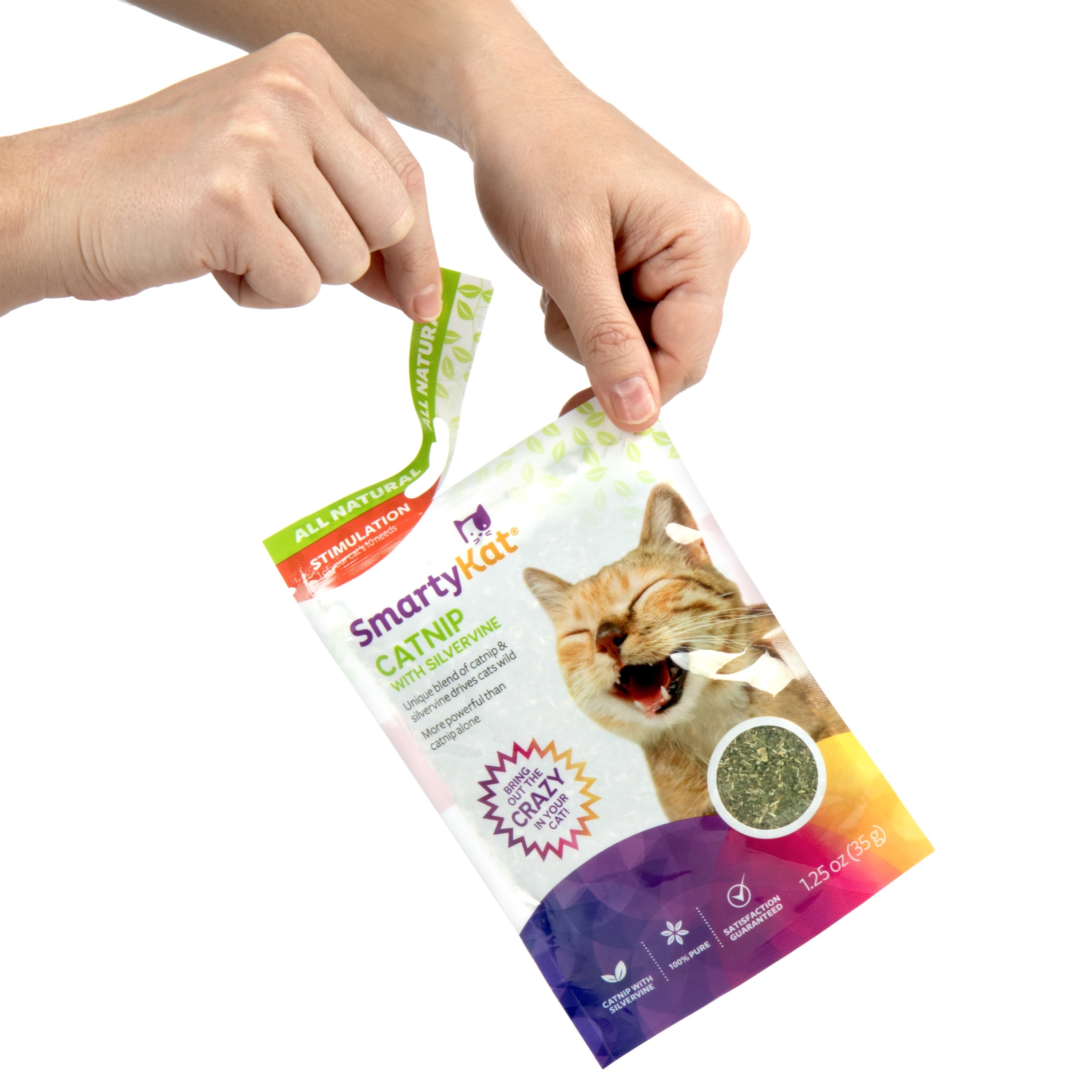 Catnip & Silvervine 35 G Natural Blend Cat Toy with Resealable Pouch, Assorted