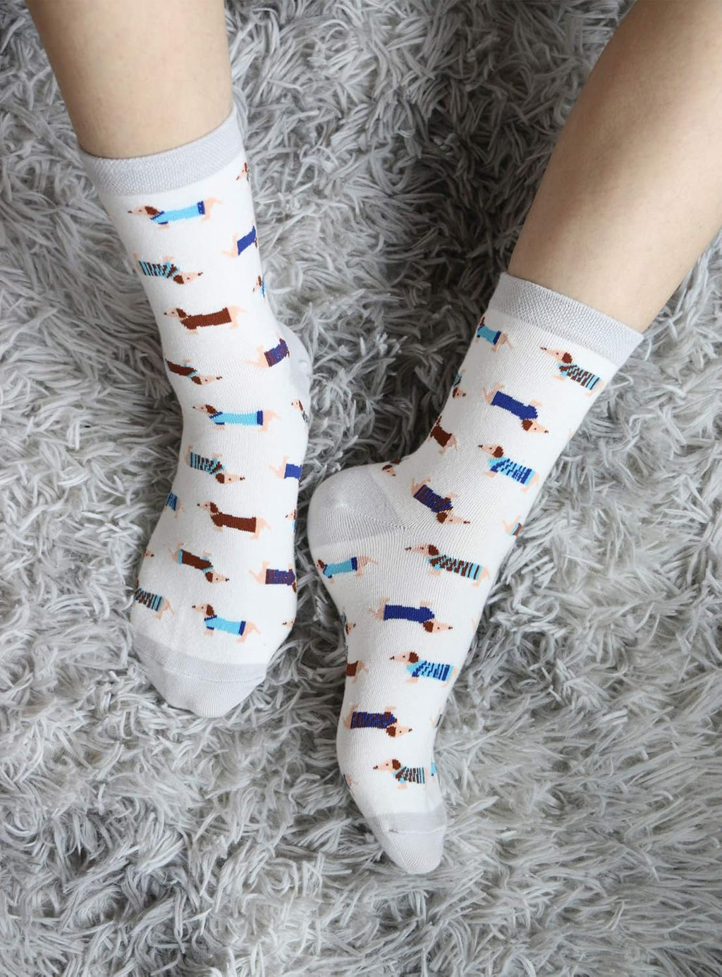 Women'S Haute Dachshund Dog Socks Casual Crew Socks Animal Cute Socks Gifts for Women
