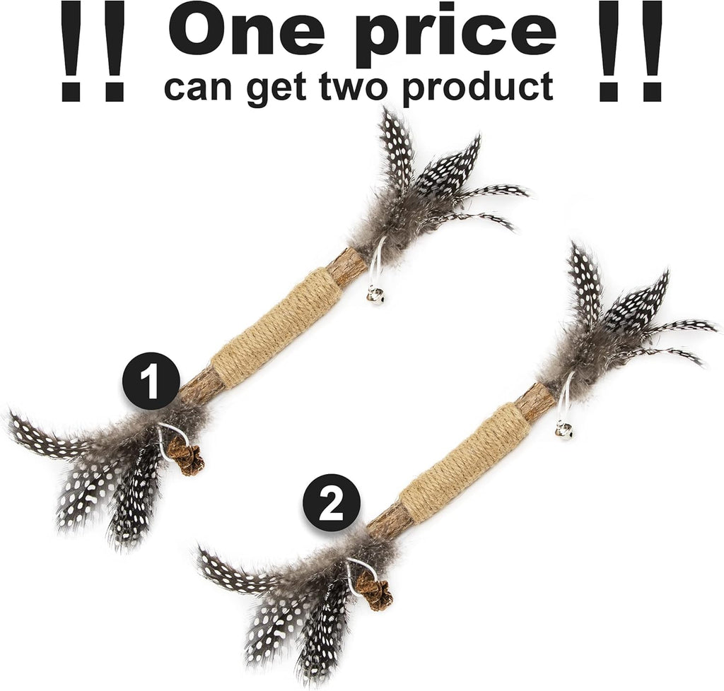 Catnip Toy Cat Toys Catnip Toy Cat Chew Toy Cat Kicking Silvervine Stick Teeth Cleaning Cute Kitten Teething Indoor Interactivecat Dental Care Matatabi (Feather 2Pcs)