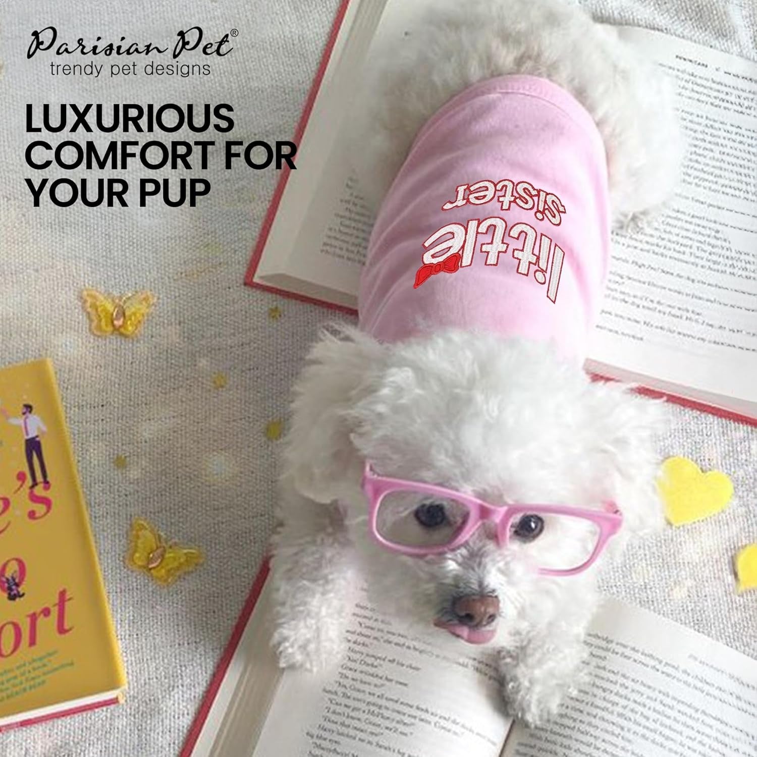 Dog Cat Clothes Tee Shirts Little Sister T-Shirt, M