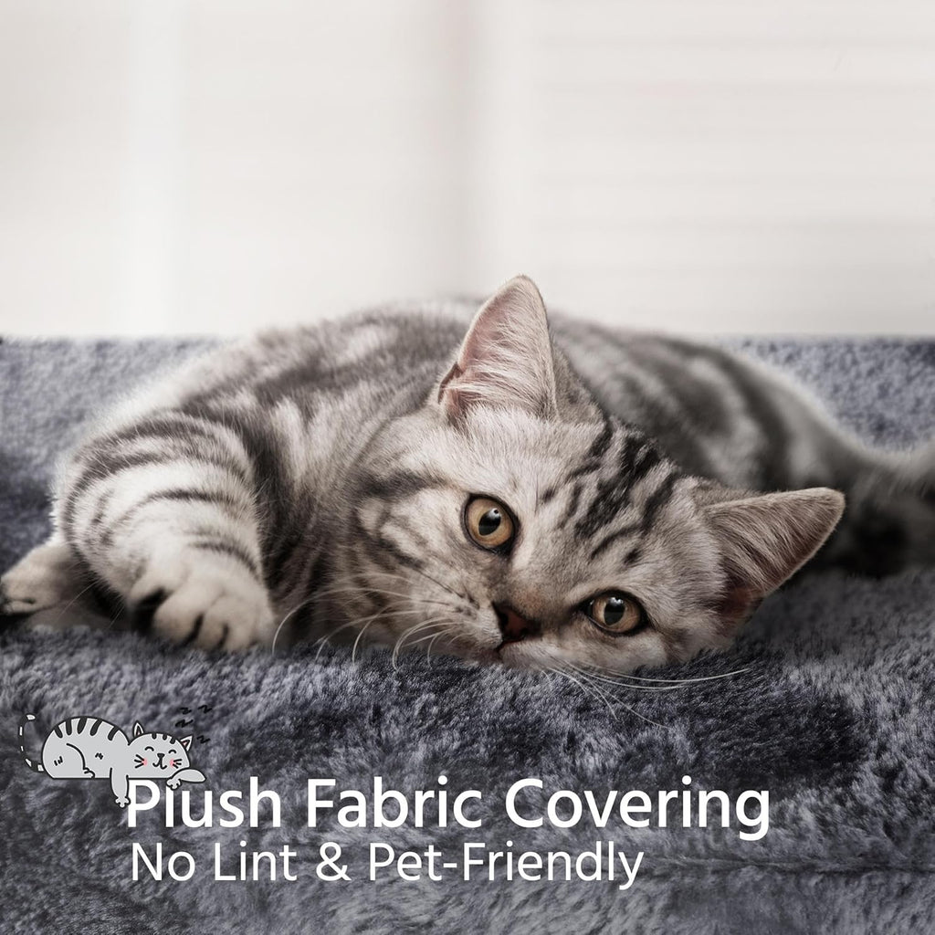 Cat Tree, 34In Cat Tower, Multi-Level Cat Condo with Extra Scratch Boards and Sisal Posts as Kitty Activity Center Pet Stand Tree for Indoor Kittens